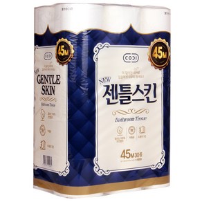 코디 젠틀스킨 45m x 30롤 (3겹) 쳔연펄프화장지 코스트코, 1개, 30개입