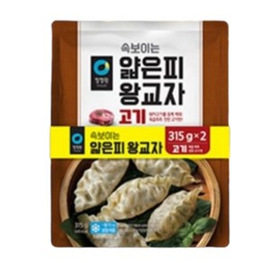 간단한끼 분식코너 얇은피왕교자 고기 630g(315gx2) x 3개 야식 간식, 630g