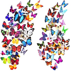 3D Butterfly Wall Decor 80 PCS Butterfly Stickers Removable Mural Stickers Butterfly Decorations