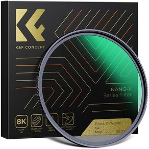 K&F CONCEPT NANO-X 슬림 블랙미스트 1/4 카메라 필터