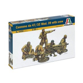 이타레리 프라모델밀리터리 [IT6490S] ITALERI 1:35 Cannone da 47 32 Mod 39 with cew, 1개