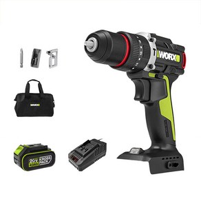 웍스 WU361 4.0배터리 컴팩트 충전 해머 드릴 드라이버 20V WORX 전동 공구 가정용 DIY, 1세트, 본품 + 배터리1개