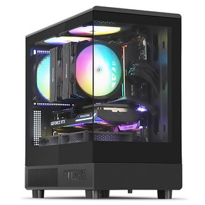 2024년 총결산 추천PC 5600 RTX 4060 게이밍 본체 조립 컴퓨터 GY108, Fee DOS, 500GB, 16GB, 블랙