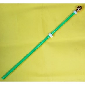 플라스틱 PVC 2단 깃대 120cm 금장 무궁화봉 도금 회전고리로 바람불어도 안꼬임, 1개