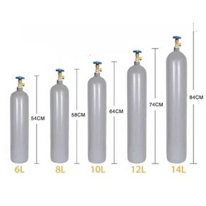 알곤 가스통 용접기 충전용 산업용 아크 산소 실린더 모든, 14L 아르곤 가스 실린더(튜브 포함)