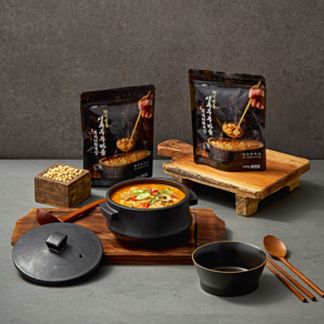 30년 전통 두부마을 100% 국내산 국산콩 부석태 청국장 밀키트 500g 2인분, 3개