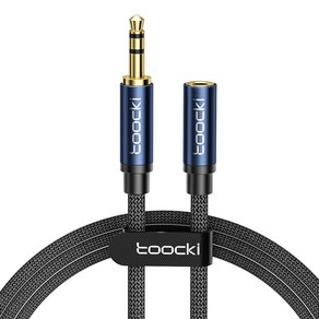 Toocki 툭키 3.5mm 3극 AUX 스테레오 케이블, 불루, 2m, AUX 연장케이블, 1개