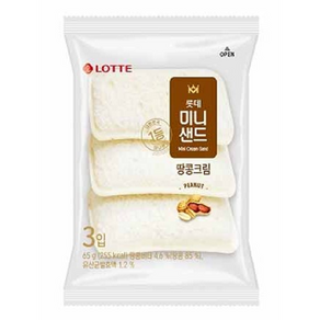 (무료배송) 롯데 미니땅콩샌드 65g 3입 x 8개