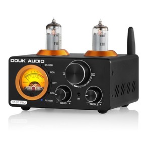 Douk Audio ST-01 PRO 블루투스 5.0 진공관 앰프 VU 미터 USB DAC COAX/OPT 앰프, 상세페이지 참조