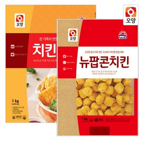 팔도맛쟁이 사조오양 치킨너겟 1kg + 팝콘치킨 1kg, 2개