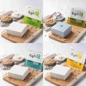 [산미르] 탱글한 푸딩같은 두부 4개입, 산미르 맑은콩 두부의미 500g, 1개, 500g