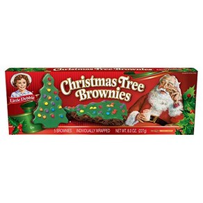 Little Debbie Chistmas Tee Bownies 5 Individua Little Debbie 크리스마스 트리 브라우니 개별 포장된 브라우니 5개 8.0O, 1개, 226g