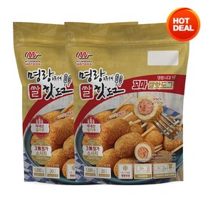 명랑 꼬마 핫도그 50g x 20 x 2 아이들 간식 유치원 어린이집 소세지 미니핫도그, 40개