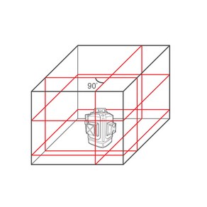 신콘 전자식 20배밝기 레드 일본다이오드 수직2수평2 4D 레이저레벨기 SL900KR, 1개