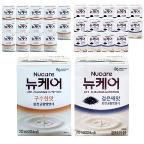 뉴케어 구수한맛 15팩+ 검은깨맛 15팩 균형 영양식, 1세트, 200ml