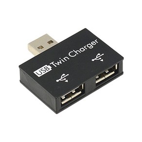 USB 2.0 수컷에서 트윈 충전기 듀얼 2 포트 USB 스플리터 허브 어댑터 변환기 충전 USB 와이어 플러그 랩톱 PC 내구성, [01] Black