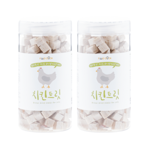 푸드덕펫푸드 강아지 애견 수제 간식 동결건조 큐브 트릿, 2개, 120g, 치킨트릿