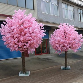 인조 벚꽃나무 실외 대형 중형 조화 술집 매장 소품, 원형 높이 1m 폭 60cm, 높이 1m 폭 60cm, 1개