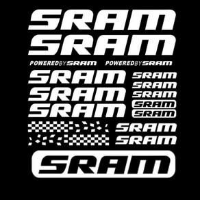 SRAM 비닐 데칼 스티커 시트 자전거 프레임 사이클 사이클링 Mtb 35cm 호환, 하얀, 1개