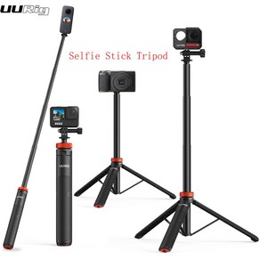 UURig Selfie Stick Tipod fo GoPo Max Heo 10 9 8 7 6 5 4 DJI Osmo Action Insta 360 One R A009, 1개