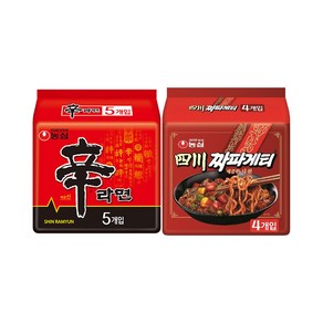 농심 신라면(120gx5입)+사천짜파게티(137gx4입) 멀티팩 총9봉, 1개