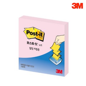 3M 포스트잇 팝업 리필 KR-330 러블리핑크 76X76mm, 단품