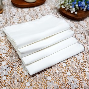 웨딩포 순면 냅킨 크로스 화이트 4매 50 X 50 Cotton 100% Napkin White 4