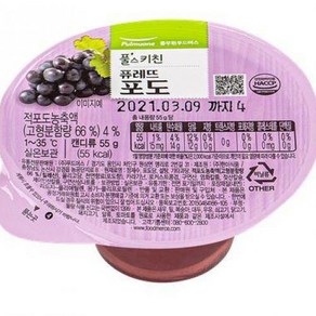 바른선 퓨레뜨포도 푸딩 풀무원 냉장 55g, 1개