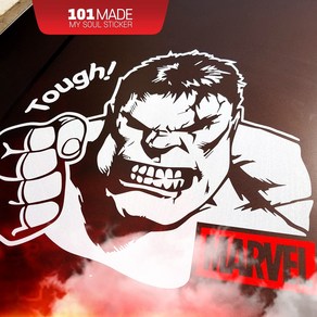 스티커101 자동차스티커 헐크 THE HULK 터프가이 캐릭터 주문제작 반사지