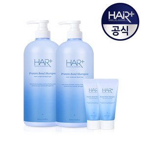 헤어플러스 단백질 샴푸 1000ml 2개+50ml 2개, 1세트