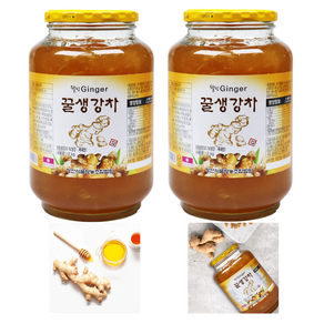 자연톡 고흥 웰빙 꿀 생강차 진저 청, 1세트, 2개입, 2kg