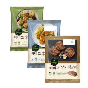 CJ제일제당 비비고 도톰 동그랑땡 560g 1개+도톰 해물완자 510g 1개+남도떡갈비 450g 1개, 1세트