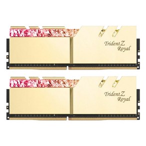 지스킬 DDR4 16GB TRIDENT Z ROYAL 램 데스크탑용 GOLD PC4-25600 CL14 2p, 2개