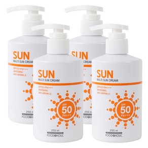 (4개)푸드어홀릭 멀티 선크림 250ml SPF50/PA+++펌프형, 4개