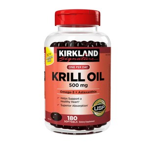 Kikland 커클랜드 크릴 오일 Kill oil 500mg 160정, 180정, 1개