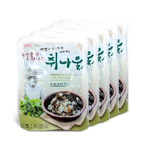 윤영근의 착한나물 양념없이 밥에 비벼먹는 취나물 (80g x 5인분), 5개, 80g