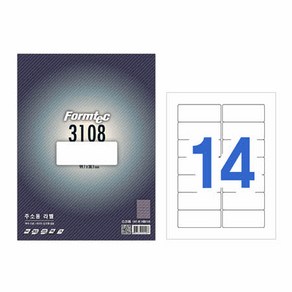 폼텍 라벨14칸100매 LS-3108(주소용 99.1x38.1mm)