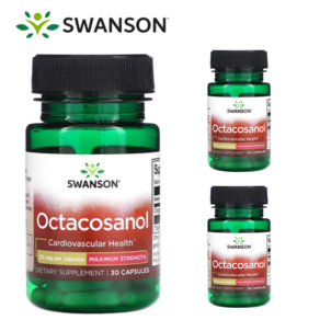 Swanson 옥타코사놀 Octacosanol 20mg 30정 3개, 30캡슐