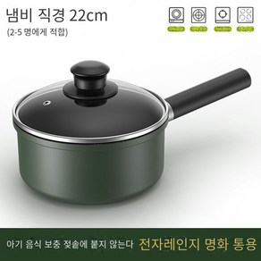 1 인용 뜨거운 우유 끓는 작은 냄비를위한 국수 및 국수 냄비 요리를위한 우유 냄비 가정용 붙지 않는 냄비, 22cm 우유 냄비 여분의 두꺼운 + 뚜껑 (범용 연소, 1개