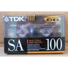 TDK SA100 IEC II 하이 포지션 오디오 카세트 테이프 - 1개입.