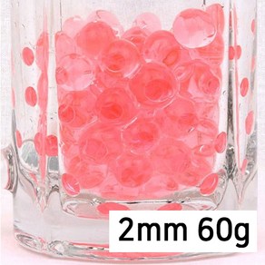 크리스탈볼 60g 하이드로 소일 워터젤 고흡수성수지 수정토 대체토양 수경재배 방향제 개구리알모양, 크리스탈볼 2mm 60g 빨강, 4200개, 크리스탈볼 2mm 60g 빨강, 0.014g