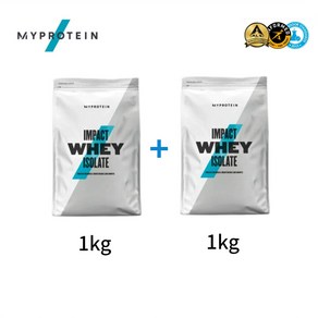 마이프로틴 아이솔레이트 1kg+1kg 단백질 보충제 8가지 맛, 솔티드카라멜, 내추럴 초콜릿, 2개, 1kg