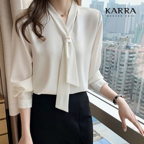 카라 KARRA 77까지 클래식타이드블라우스 A3F0375