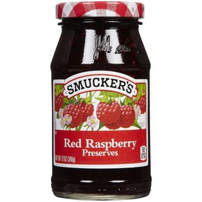 Smucke's Red Raspbey Peseves 12 oz Smucke's 레드 라즈베리 보존식품 12온스, 340g, 1개