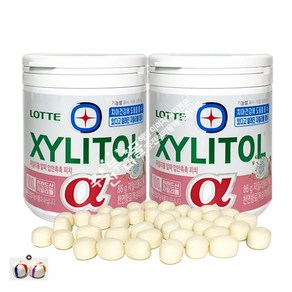 롯데 자일리톨 알파 피치껌 86g(케이스) x 2통+자색옥춘사탕 20g 세트 번들 10호, 170g, 1세트