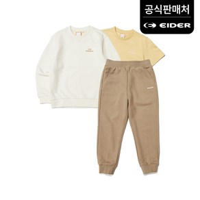 [아이더공식] 에센셜 키즈 맨투맨 3PCS 상하의세트 JUU23201W6