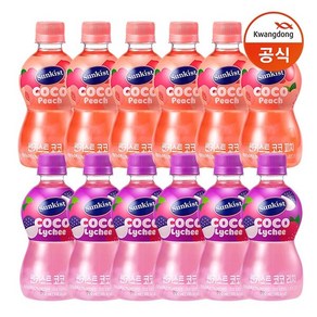 [KT알파쇼핑][광동] 썬키스트 코코 리치 300ml x6개 +코코 피치 300ml x6개, 12개