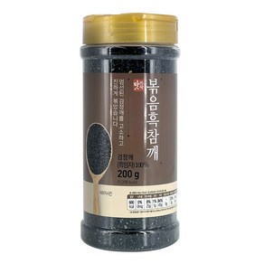 맛뜨락 고소한 볶음 흑임자(검은깨 검정깨) 200g(통), 1개