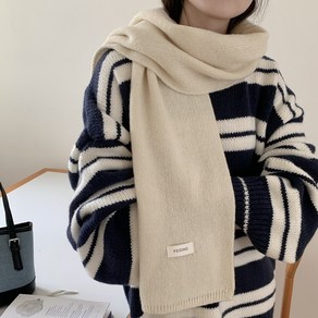 룸앤코지 남녀공용 가을 겨울 포근 니트 목도리 데일리 무지 머플러
