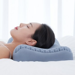 컴포트스미스 베개 경추 낮은 배게 목디스크 거북목 일자목 기능성 수면 숙면 TPE, 라운드 × 그레이 × 1개, 1개
